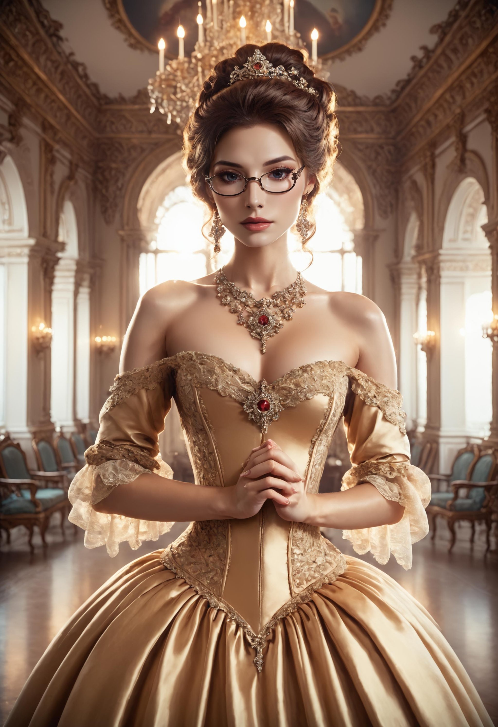 score_9, score_8_up, score_7_up, woman with tall dark quiff hair, clippings, baroco dress, corset, eyeglasses, golden ratio, bible, praying, royal cleavage, colorful, lighting, adobe lights, elegant, stunning, incredible, glossy, intricately detailed, intricate concept, artstation, sharp focus<lora:dvr-gs:1> dvr-gs