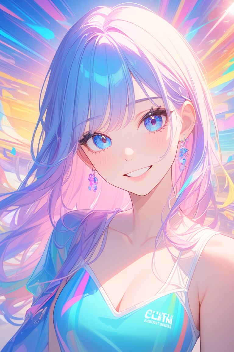 masterpiece,bestquality,superwideangle,fingeraudience,1girl,pinkandbluehair,hand,cuteanimeface,tears,masterpiece,transparentcolorPVCclothing,transparentcolorvinylclothing,wholebody,glitchlump}onface,smile,mediumhair,filmgrain,lens_flare,colorful,chromaticaberration,dynamicpov,closedmouth,Intenseemotionalexpression:death,glitchart,ultra-detailed,extremelydelicateandbeautiful,albumcover,album,albumdescription,Pixilationonface,Doubleexposure,ChromaticAberration,Lightleaks,Noiseandgrain,Colordegradation,Glitchlettering,art,abstractart,geometry,clearlines,squares,bright,limitedpalette,{canonicalcomposition},neatdiagonalstripedbackground,{{bluewithwhitestripedbackground}},{limitedpalette},flatcolored,blueandwhite,