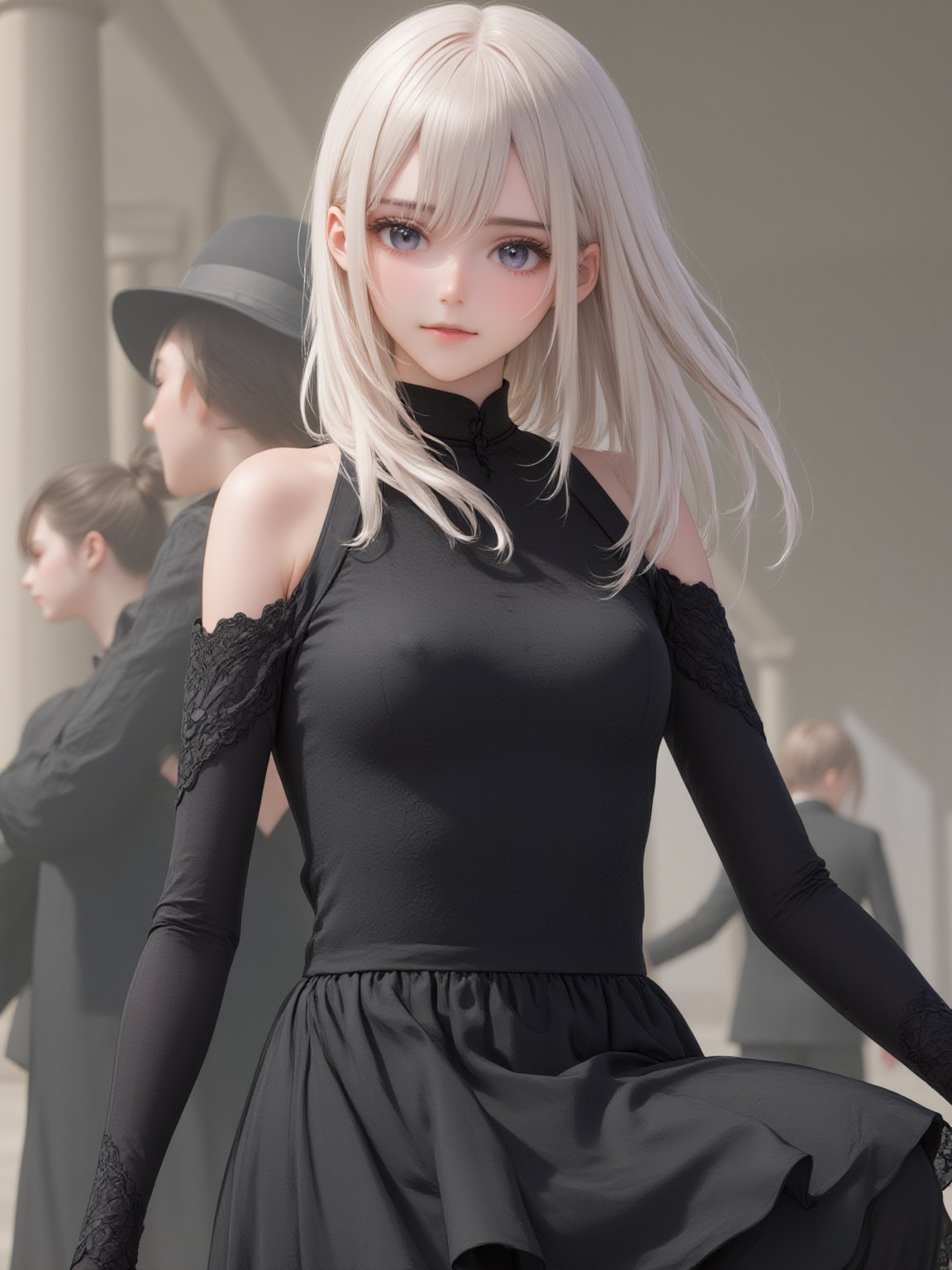 best quality, 8k, 8k UHD, ultra-high resolution, ultra-high definition, highres
,//Character, 
1girl, solo
,//Fashion, 
black dress
,//Background, 
,//Others, ,Expressiveh,
2bEimi