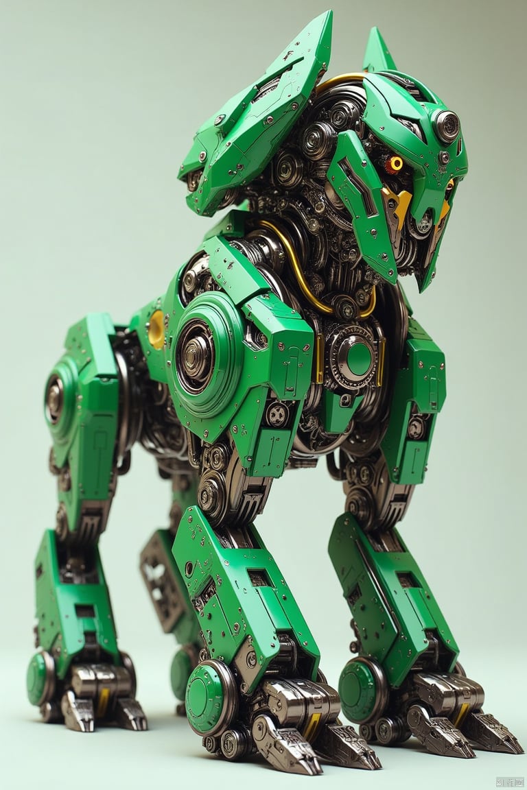 emerald rusty big robot dog, 
,mechanical