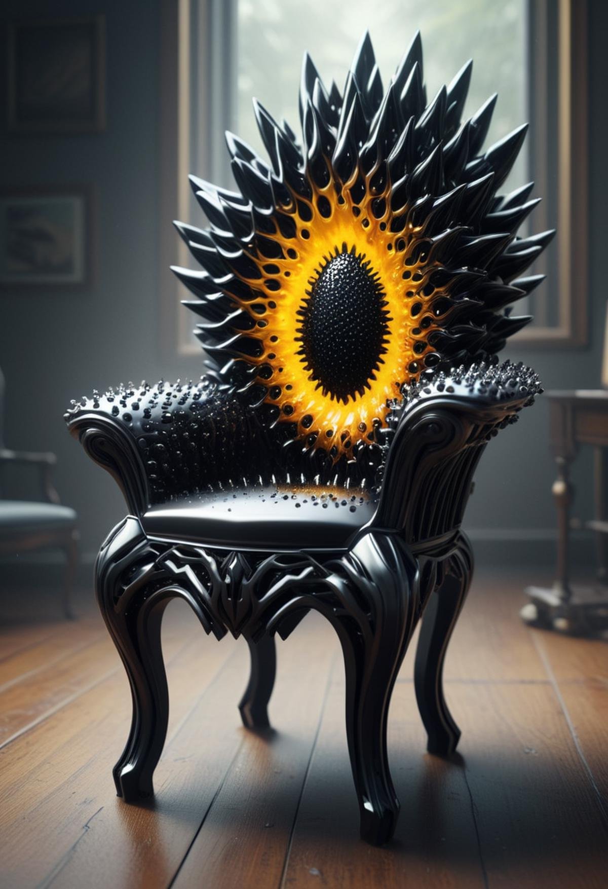 concept art a chair made of ferrofluid . digital artwork, illustrative, painterly, matte painting, highly detailed artstation, sharp focus, visionary art, anime art style<lora:TransformersStyleXL-000009:0.8> TransformersStyle 