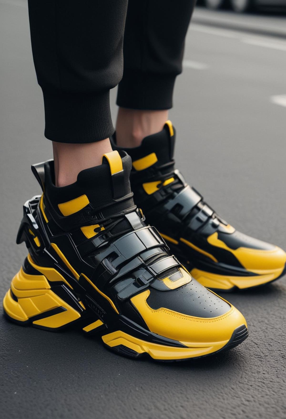 TransformersStyle Black, yellow, trainers <lora:TransformersStyleXL-000009:0.8>