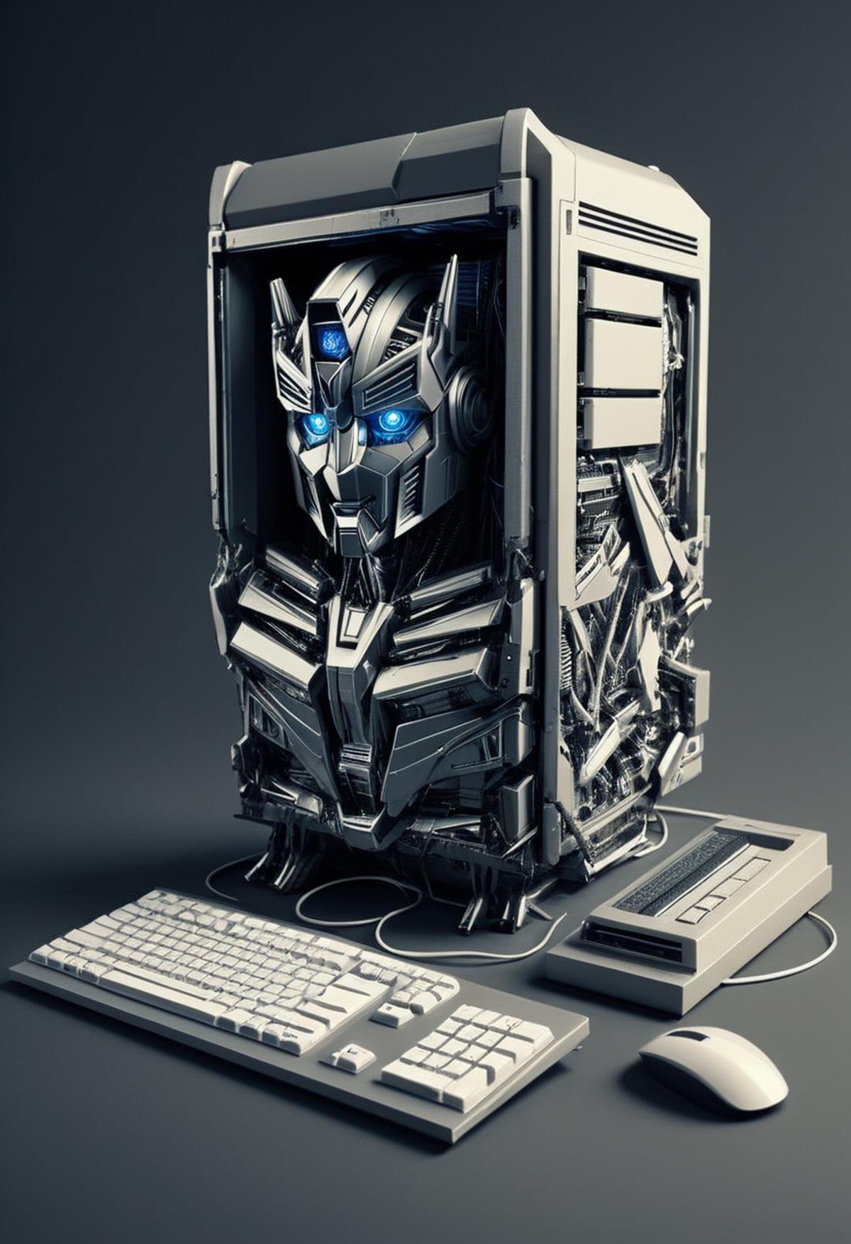 desktop computer, duotone<lora:TransformersStyleXL-000009:0.8> TransformersStyle 