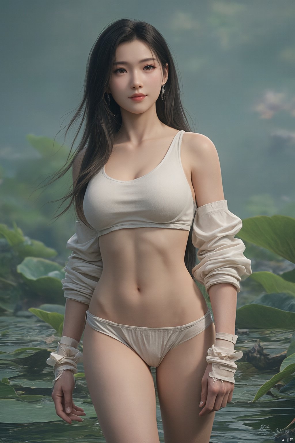 Best quality, Realistic, photorealistic, masterpiece,1girl,Xyuanyao,(big breasts:1.89),(Lotus, lotus pond:1.3),,Xyunxiao,(big breasts:1.99),Xxiaolongnv,Xyuanyao,Xtifa,XAerith