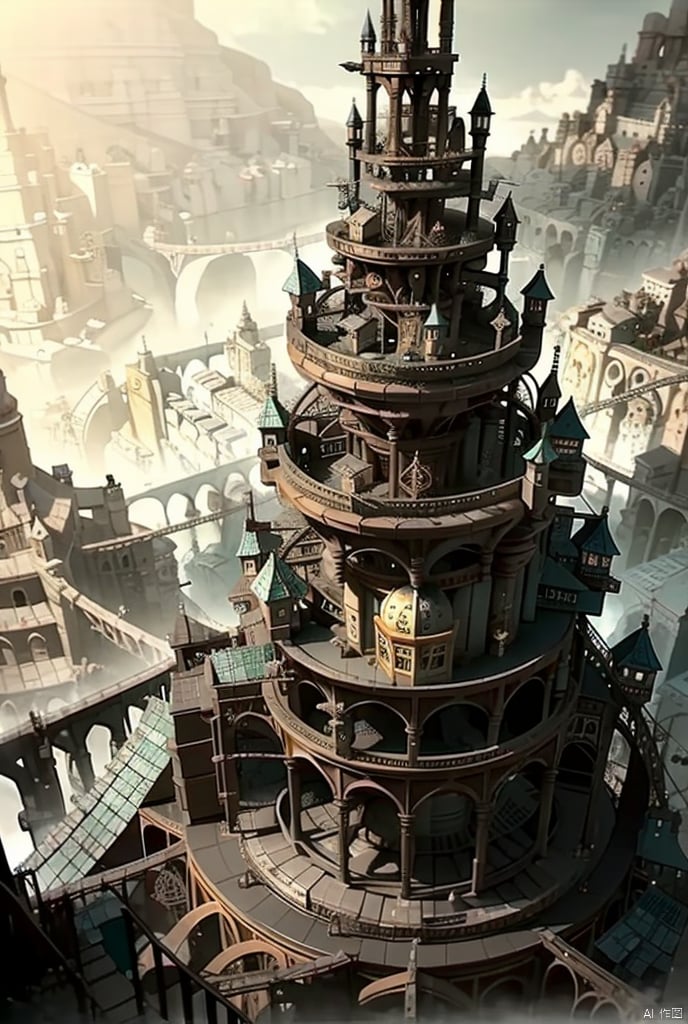 Nine-story demon tower, eerie and magical world