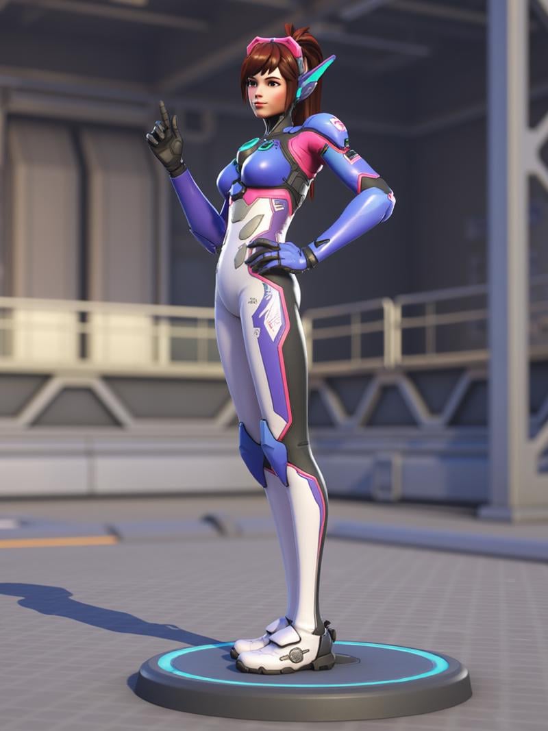 D.Va stands on platform, full body, <lora:d.va_overwatch_2:1>