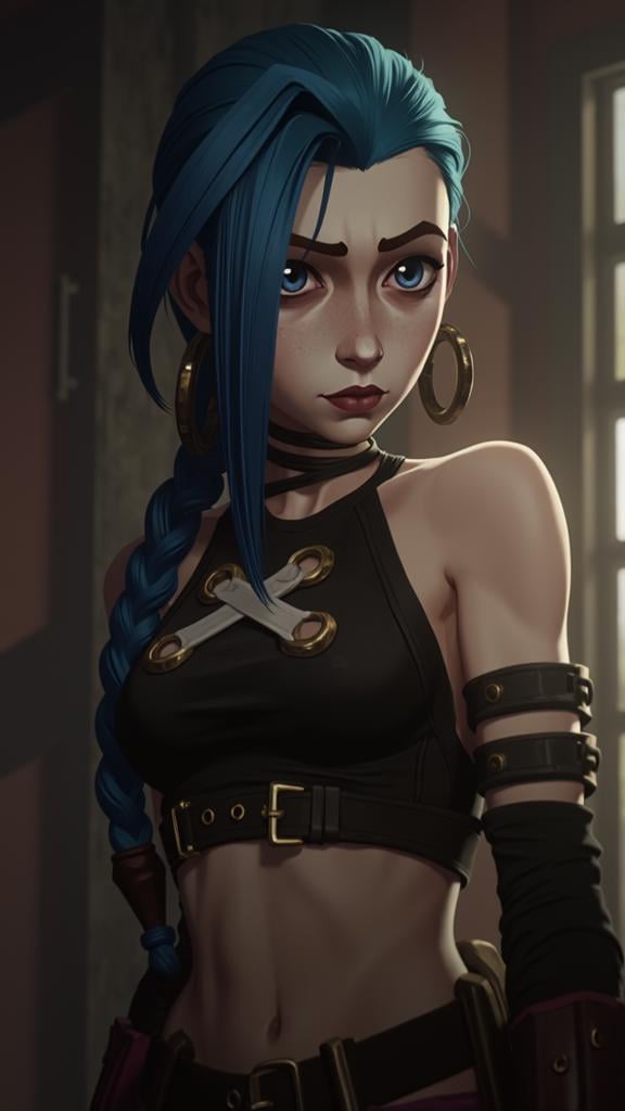 Jinx, <lora:jinx-arcane-league-of-legends-season-1:1>