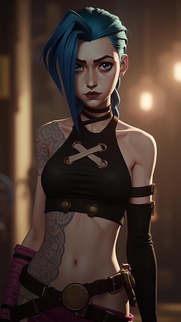 Jinx, <lora:jinx-arcane-league-of-legends-season-1:1>