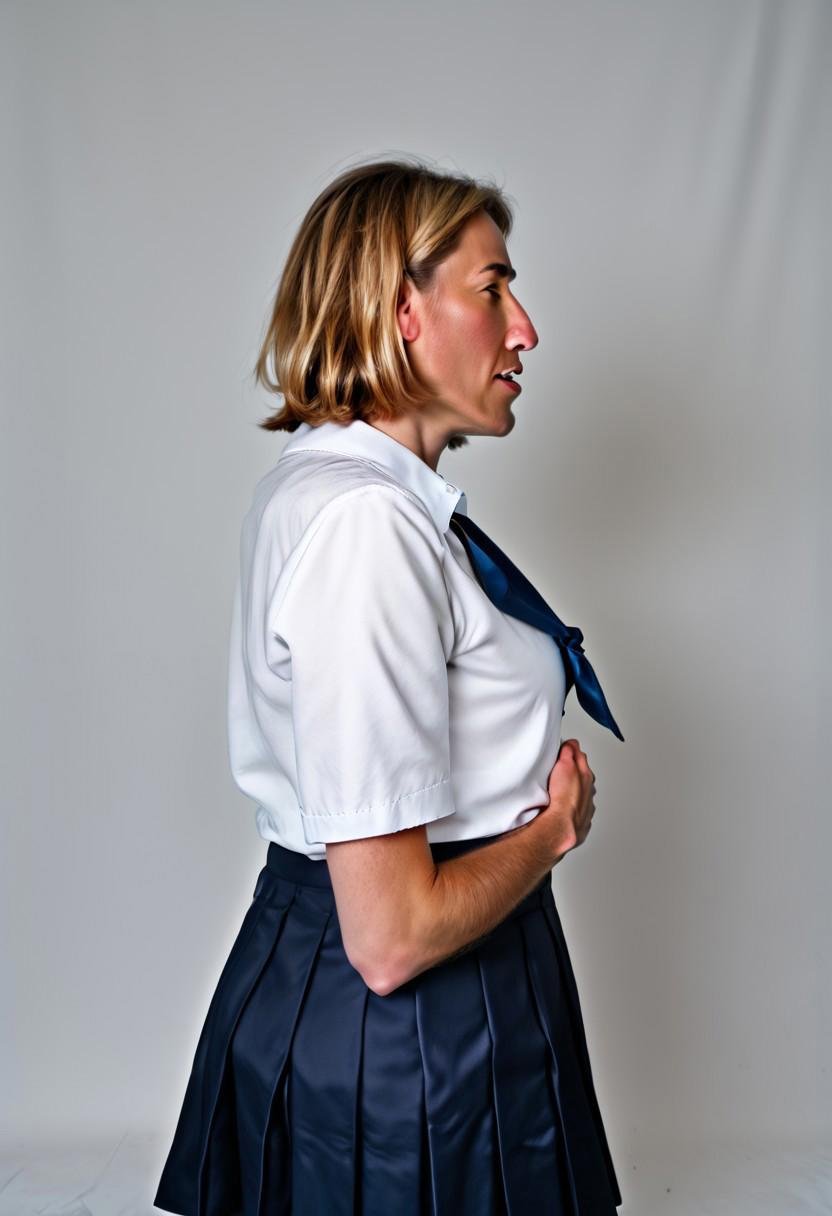 Lena Headey, School uniform fantasy slut, roughBj, 