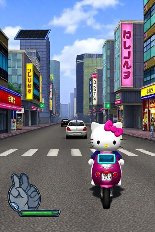 no anti aliasing, pixelated,noise, low resolution textures , low poly,  hello kitty,  playstation 2 screenshot, ps2 style <lora:ps2-style:0.9>