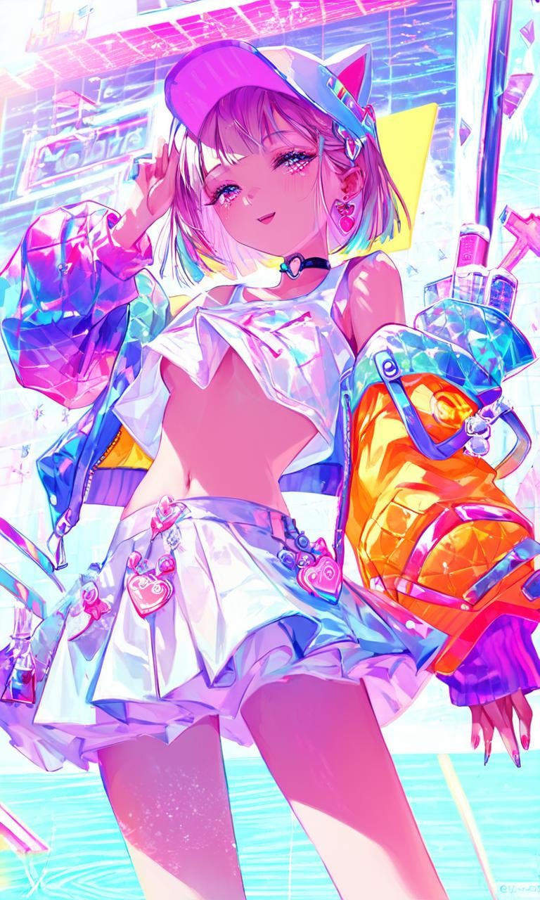 score_9, score_8_up, score_7_up,1girl,vaporwave,<lora:color-first-4-000019:1>