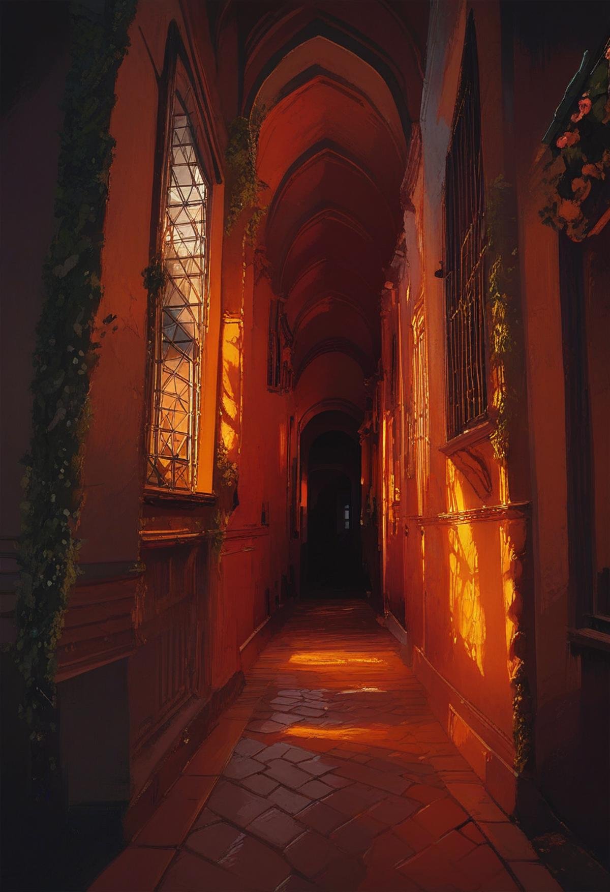 score_9, score_8_up, score_7_up, <lora:arc7ana:1> arc7ana, (scenery, at night, indoors, hallway, window:0.5),