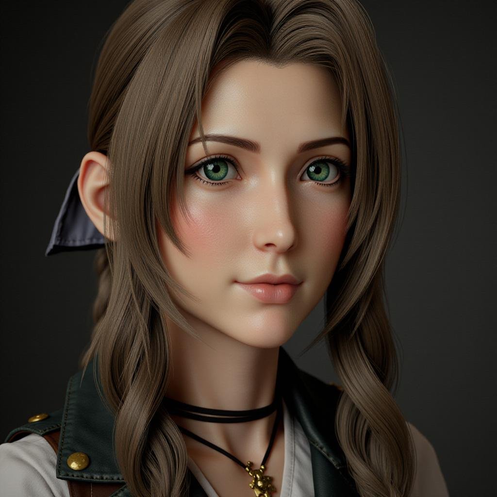 <lora:Aerith_FX_V2:1> portrait of aer1th