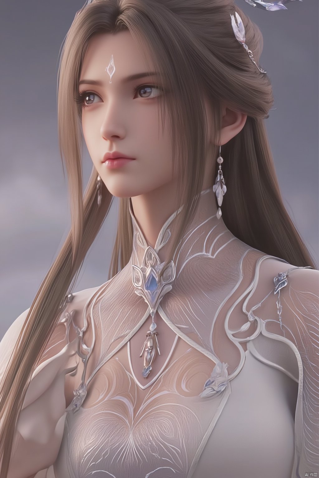  (masterpiece, top quality, best quality, official art, beautiful and aesthetic:1.2),1girl, solo, hair ornament, jewelry, chinese clothes, (big breasts:1.89),,Xluxueqi,XAerith,Xyuanyao