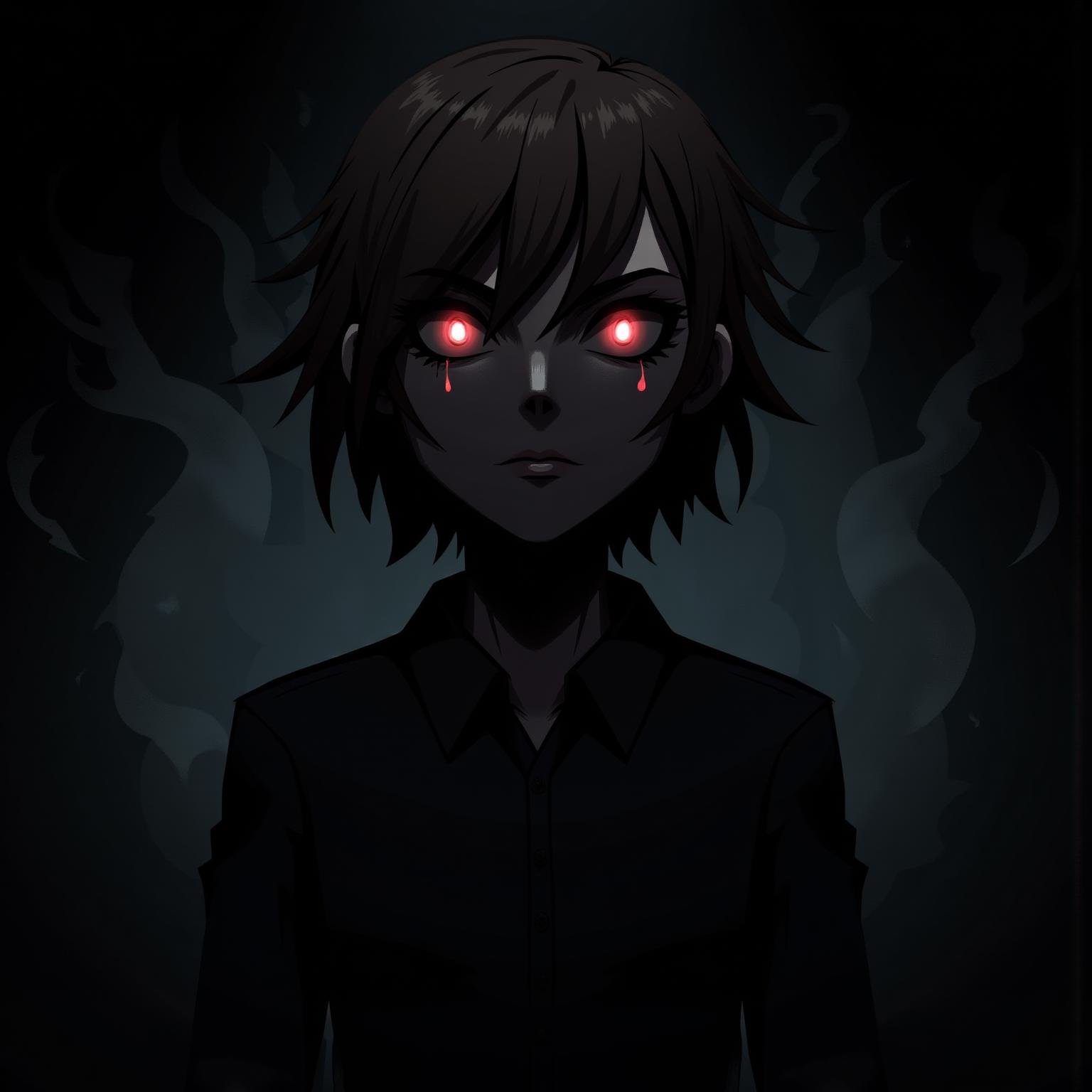 sfw,digital illustration, 2d, dark, hallow eyes,  male grund,