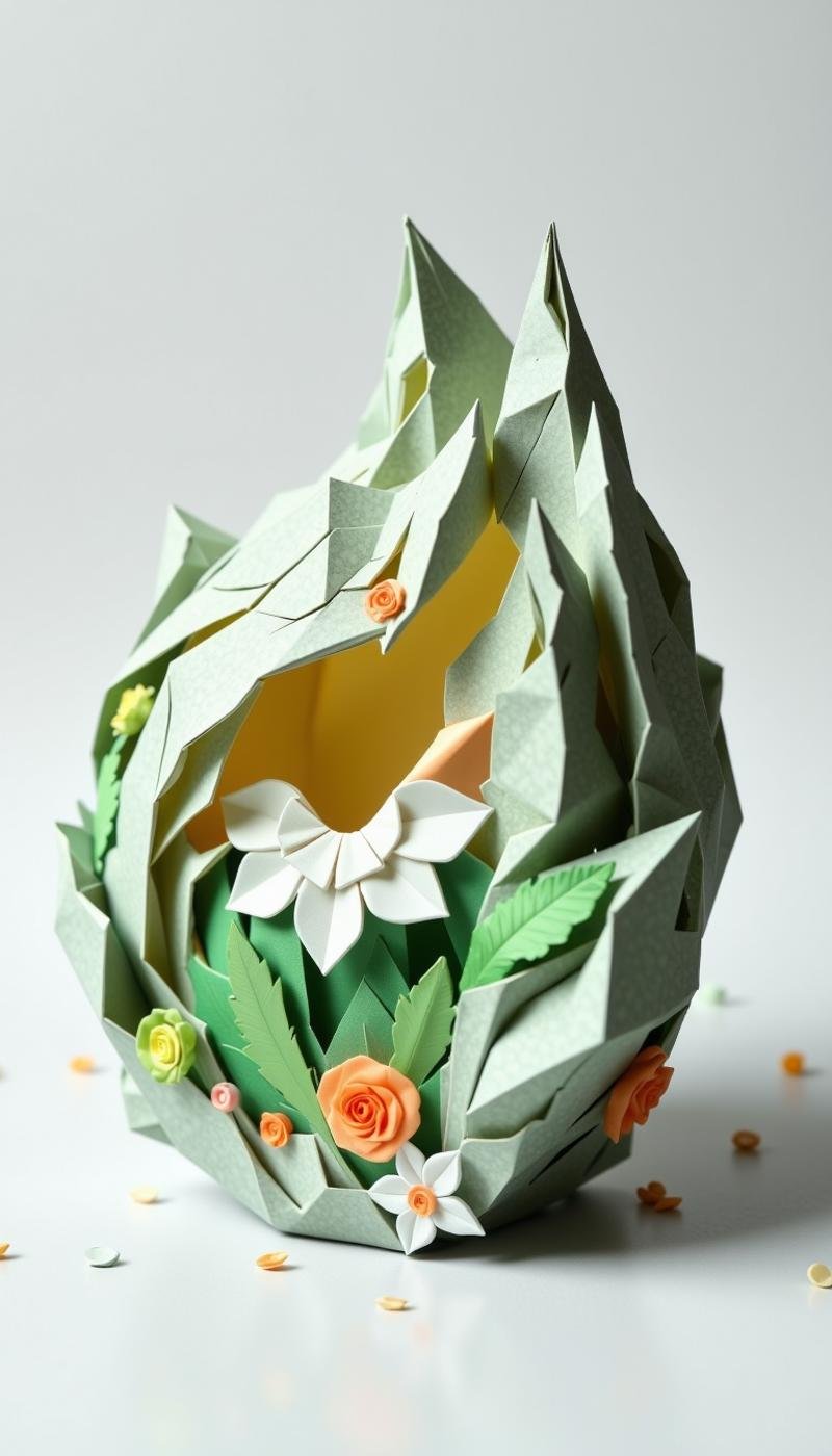 <lora:PaperStyleFlux:1>Made out of paper and origami, a PaperStyle Soap