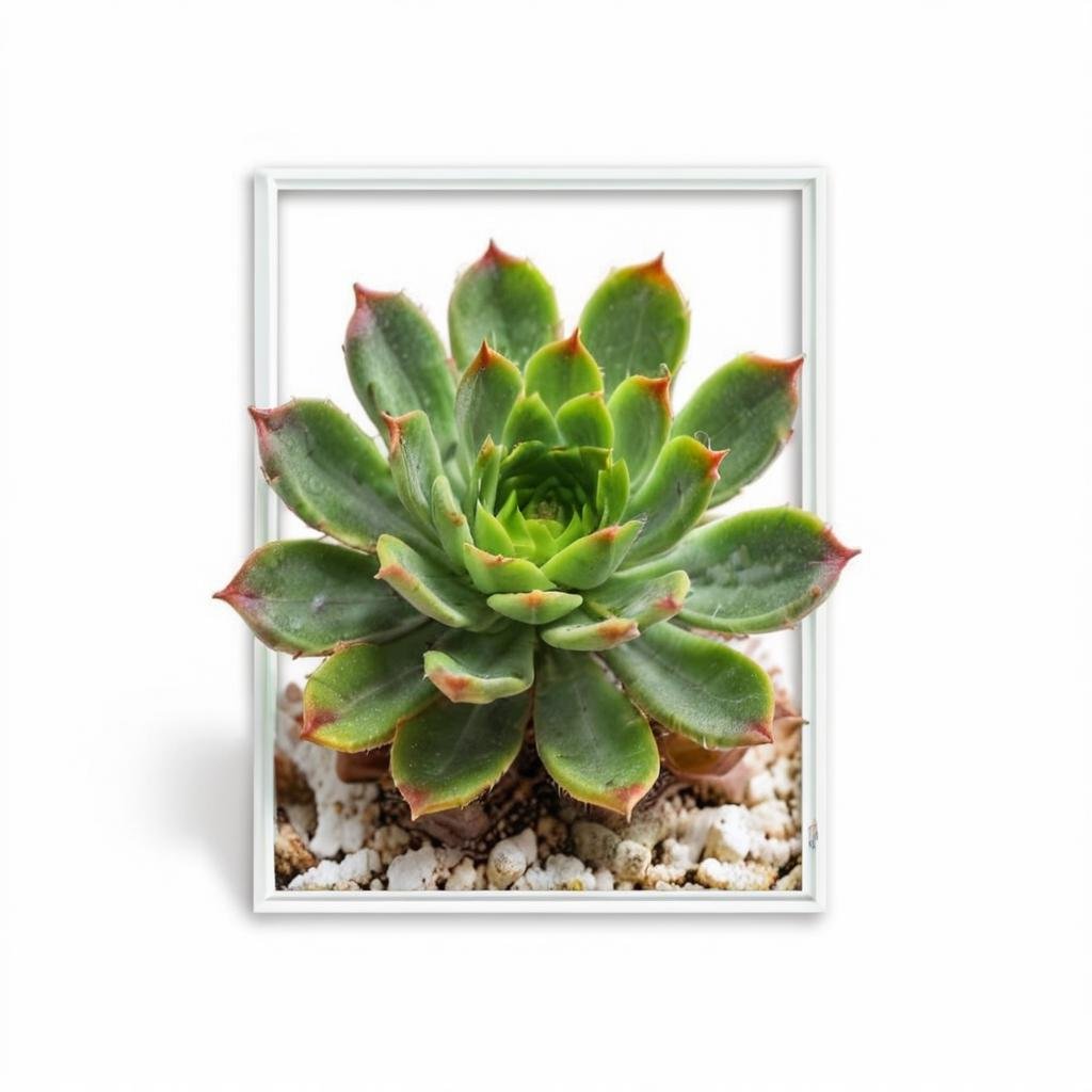 <lora:BreakingTheFrameSDXL:0.8> Succulent (breaking the frame:1.3), BREAKrainbow-colored frame, white background