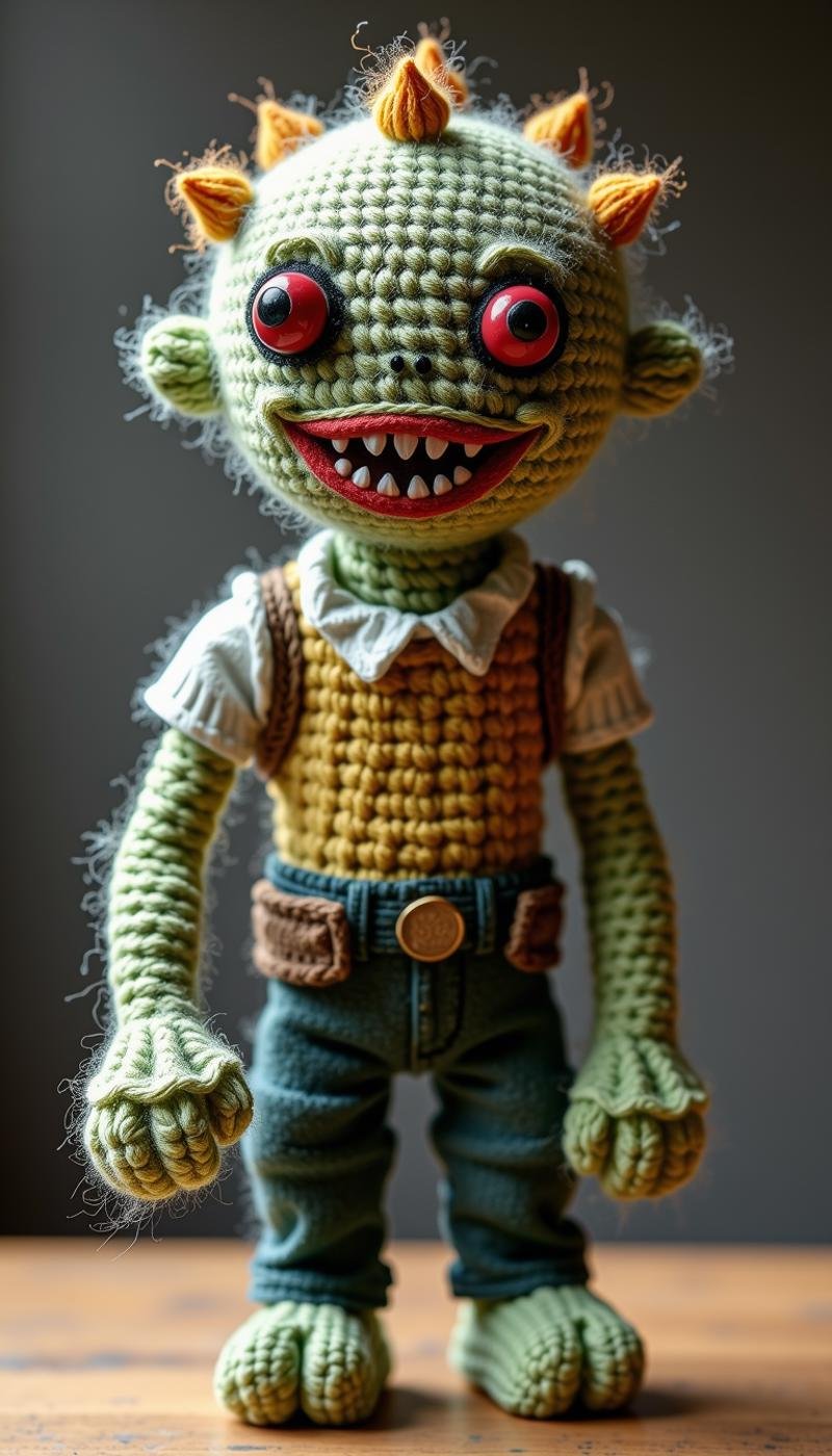 Made out of wool a zombie