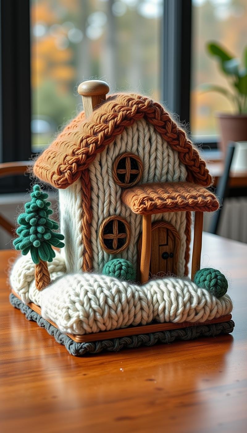 Made out of wool a house