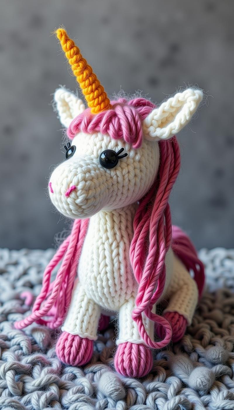 Made out of wool a unicorn