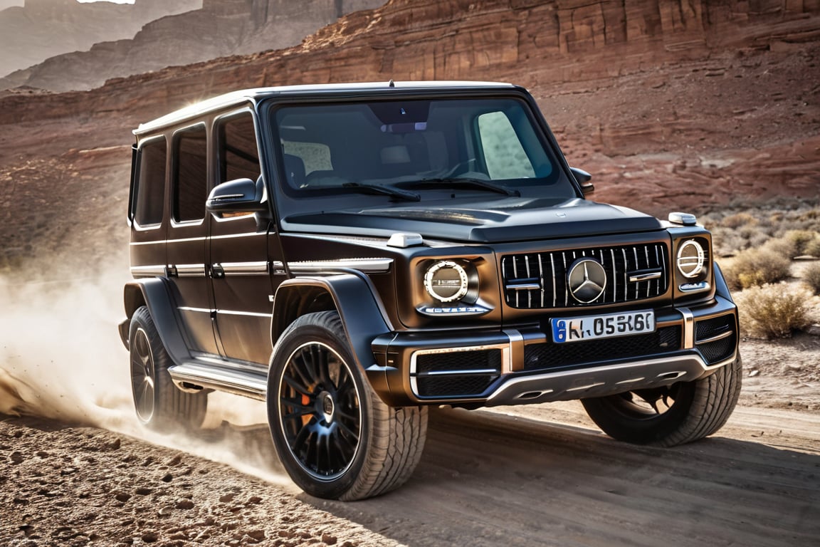 car photography, mercedes benz g63 amg vehicle (good composition), centered, 8k, 4k, detailed, attractive, beautiful, impressive, photorealistic, realistic, cinematic composition, volumetric lighting, high-resolution, vivid, detailed, stunning, professional, lifelike, crisp, flawless, DSLR, 4k, 8k, 16k, 1024, 2048, 4096, detailed, sharp, best quality, high quality, highres, absurdres, maximum detail, hard rim lighting photography, hyper realism, high detail, 8k, HDR, UHD