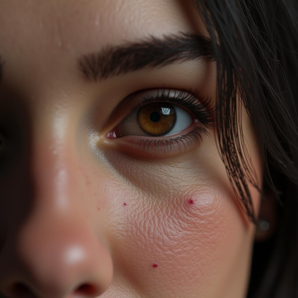 <lora:detailed photorealism style v3:1>detailed photorealism style, hyperrealism art style, realistic textures, photorealistic style, Hyperrealism (visual arts), A cinematic skin texture style still image of a close up of a woman's eyes with a detailed view, detailed wrinkles, skin tags, perfect skin tone color, stretch marks, hyperrealism, realism, unrealengine, realistic, detailed skin pore, film still, still photography style, sharp style, detailed style, perfect style, perfection style, Kodak film skin color tone style, fujifilm skin tone color style, professional photography style, skin textured, skin texture style, perfect face, perfect mouth, perfect nose, perfect lips, perfect eyes, perfect ears, perfect skin, perfect skin pores, perfect body, perfect hair, very detailed skin pores, perfect skin texture style, 1girl, solo, monochrome, greyscale, blurry, eyelashes, close-up, freckles, reflection, eye focus, looking at viewer, brown eyes, mole, male focus, multiple boys, 2boys, mole under eye