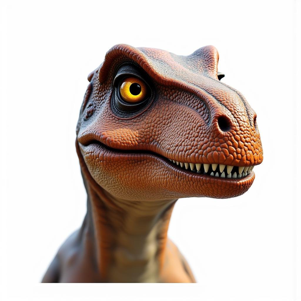 Hyperrealistic art of  <lora:detailed photorealism style v3:1>detailed photorealism style, hyperrealism art style, realistic textures, photorealistic style, Hyperrealism (visual arts), A cinematic skin texture style still image of a close up of a dinosaur with a white background, detailed wrinkles, skin tags, perfect skin tone color, stretch marks, hyperrealism, realism, unrealengine, realistic, detailed skin pore, film still, still photography style, sharp style, detailed style, perfect style, perfection style, Kodak film skin color tone style, fujifilm skin tone color style, professional photography style, skin textured, skin texture style, perfect face, perfect mouth, perfect nose, perfect lips, perfect eyes, perfect ears, perfect skin, perfect skin pores, perfect body, perfect hair, very detailed skin pores, perfect skin texture style, solo, simple background, white background, closed mouth, yellow eyes, teeth, from side, no humans, animal, sharp teeth, claws, animal focus, dinosaur, transparent background, scales, traditional media, trex, Extremely high-resolution details, photographic, realism pushed to extreme, fine texture, incredibly lifelike