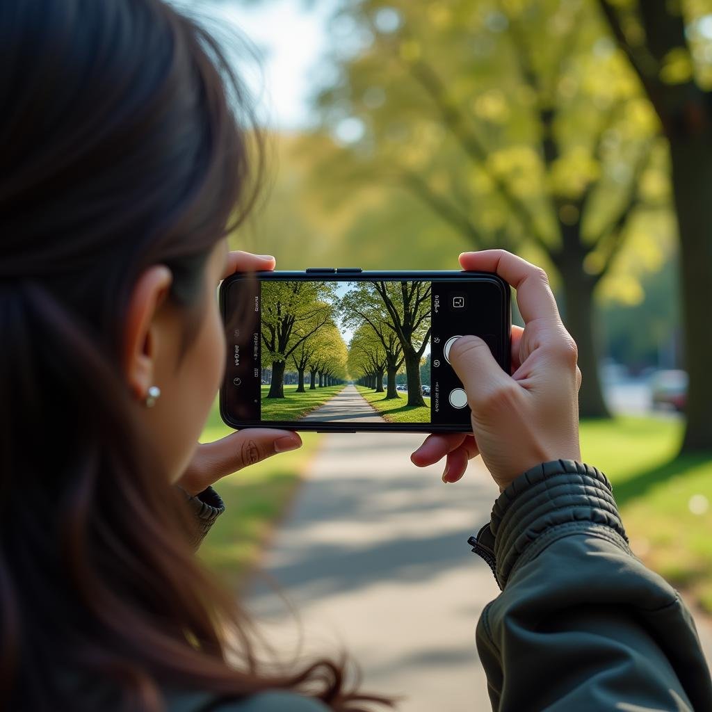 HDR photo of  <lora:High dynamic range style v1:1>HDR high dynamic range cinematic photography of a person taking a picture of a park with a cell phone, hdtv, High dynamic range style, vivid, sharp, detailed, perfect, perfection, realism, cinematic exposure, hdr film, hdr DSLR, hdr cinematic color, hdr cinematic contrast, hdr jpeg, HDR style, holding, outdoors, blurry, tree, depth of field, blurry background, pov, phone, cellphone, smartphone, holding phone, pov hands, photo background, cellphone picture, iphone, 1girl, fence, road, street, cellphone photo, text messaging, High dynamic range, vivid, rich details, clear shadows and highlights, realistic, intense, enhanced contrast, highly detailed