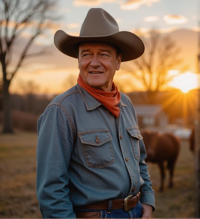 <lora:john-wayne-flux-j0n3:1> j0n3,  photography. portraiture. 80mm lens. F2.8. , outdoor. photography. f/2.8 macro photo, bokeh, photorealism, western, jeans