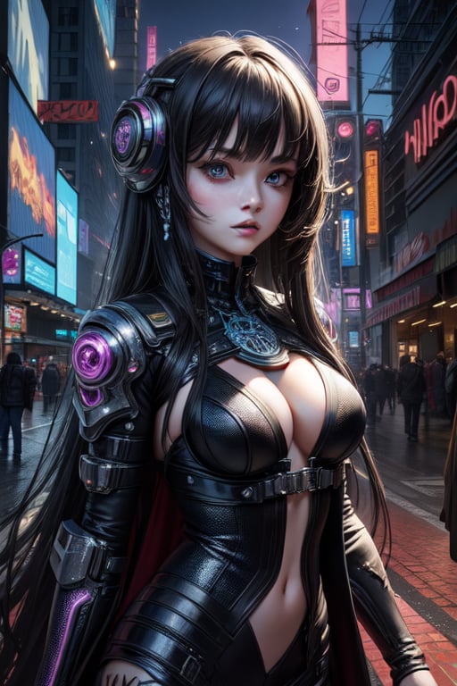 (masterpiece, top quality, best quality, official art, beautiful and aesthetic:1.2), (1girl), extreme detailed,(fractal art:1.3),colorful,highest detailed, cyberpunk