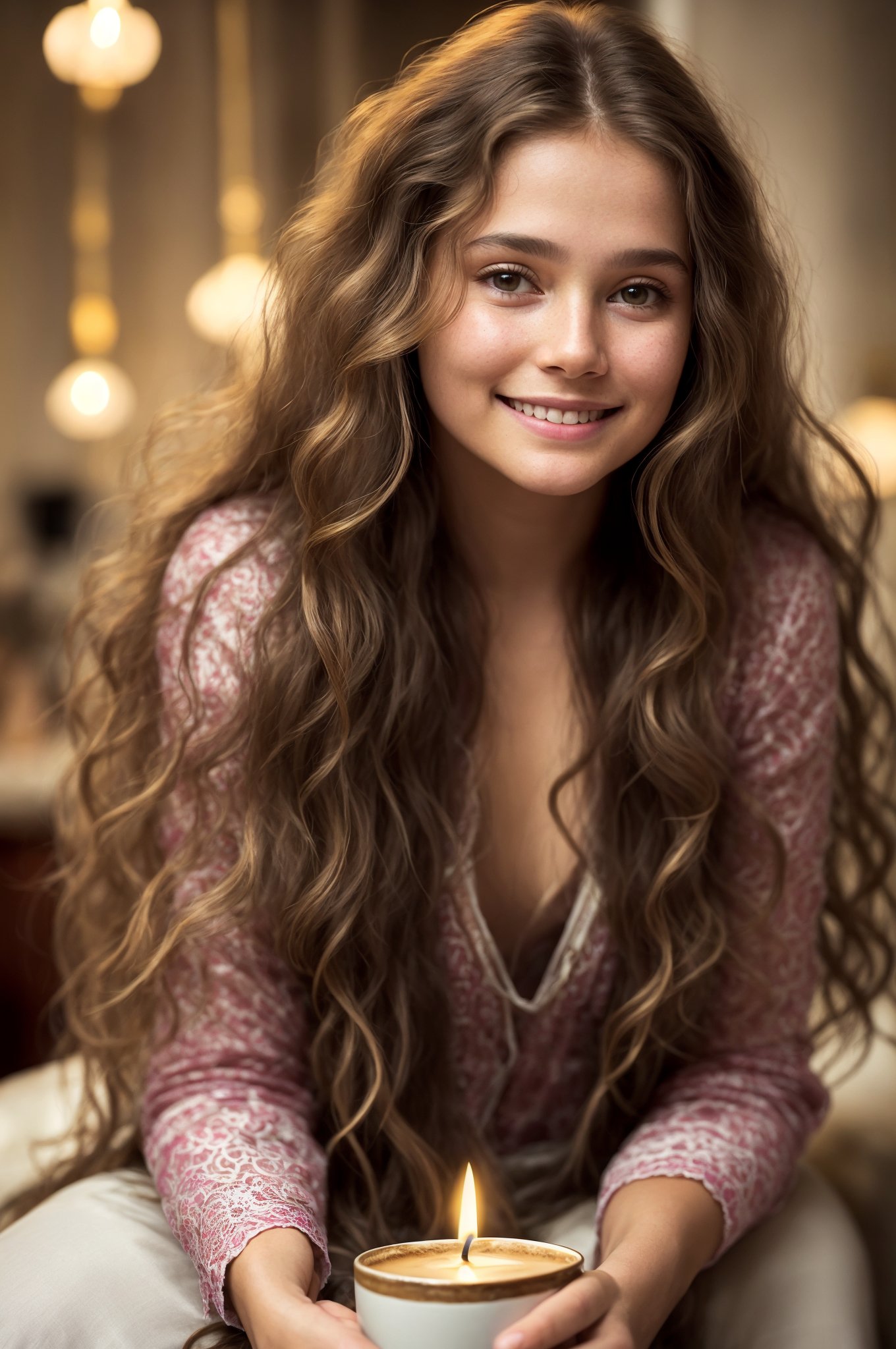 extremely innocent angelic face, smirk, teen, wild hair, sitting, dressed in pink, she smile like gentle love goddess, very long tresses, golden hair, brown hair, expressive face , she loves it so much. in chic bedroom, phenomenal image, too good, did you see it? i can't believe how good this is quality, sharp, perfect, beautiful, female, ultrarealistic, soft lighting, 8k, cheerful,laughing,clever naughty smile,,long sleeves, she smile like gentle love goddess,very long tresses,black hair,brown hair,expressive face, stunningly beautiful young girl,(((extremely innocent face ))),wild hair,((best quality)),((masterpiece)),(detailed),, highly ornate body jewelry, raw, photorealistic, real, perfect skin, real skin, realistic photo of a 1girls, , , voluptuously   extremely innocent face, divine eyes, ;,  

 (((full body view:1.2))), stunningly beautiful (((extremely innocent face ))), wild hair, ((best quality)), ((masterpiece)), (detailed),  shirt,, highly detailed HDR photo, 8k quality, best quality, high resolution ultra photorealistic, high definition, highly detailed photo, photon mapping, dynamic angle, professional lighting, highly detailed face and body,expressive eyes, perfectly detailed face, smile, gorgeous face, real skin details, soft skin, looking at viewer, raw, photorealistic, real, perfect skin, real skin, realistic photo of a mid body shot, , extremely innocent face, very beautiful, cheerful, laughing, clever naughty smile, , she is dressed, she smile like gentle love goddess, very long tresses, golden hair, brown hair, expressive face, divine eyes,, Wide-angle view of a pretty fashion model looking at the camera, expressing a complaint as if it's our fault, sad and thoughtful, sipping coffee in a dark, cozy coffee shop with rain outside, vibrant ambience, lively atmosphere, adorned with fairy lights and candles, captured in photorealistic detail with real skin textures, soft lighting, and presented as an absurdres masterpiece. , flowers,  ,1,s_light