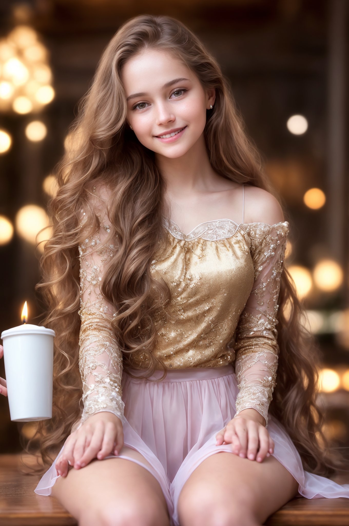 extremely innocent angelic face, smirk, teen, wild hair, sitting, dressed in pink, she smile like gentle love goddess, very long tresses, golden hair, brown hair, expressive face , she loves it so much. in chic bedroom, phenomenal image, too good, did you see it? i can't believe how good this is quality, sharp, perfect, beautiful, female, ultrarealistic, soft lighting, 8k, cheerful,laughing,clever naughty smile,,long sleeves, she smile like gentle love goddess,very long tresses,black hair,brown hair,expressive face, stunningly beautiful young girl,(((extremely innocent face ))),wild hair,((best quality)),((masterpiece)),(detailed),, highly ornate body jewelry, raw, photorealistic, real, perfect skin, real skin, realistic photo of a 1girls, , , voluptuously   extremely innocent face, divine eyes, ;,  

 (((full body view:1.2))), stunningly beautiful (((extremely innocent face ))), wild hair, ((best quality)), ((masterpiece)), (detailed),  shirt,, highly detailed HDR photo, 8k quality, best quality, high resolution ultra photorealistic, high definition, highly detailed photo, photon mapping, dynamic angle, professional lighting, highly detailed face and body,expressive eyes, perfectly detailed face, smile, gorgeous face, real skin details, soft skin, looking at viewer, raw, photorealistic, real, perfect skin, real skin, realistic photo of a mid body shot, , extremely innocent face, very beautiful, cheerful, laughing, clever naughty smile, , she is dressed, she smile like gentle love goddess, very long tresses, golden hair, brown hair, expressive face, divine eyes,, Wide-angle view of a pretty fashion model looking at the camera, expressing a complaint as if it's our fault, sad and thoughtful, sipping coffee in a dark, cozy coffee shop with rain outside, vibrant ambience, lively atmosphere, adorned with fairy lights and candles, captured in photorealistic detail with real skin textures, soft lighting, and presented as an absurdres masterpiece. , flowers,  ,1,s_light