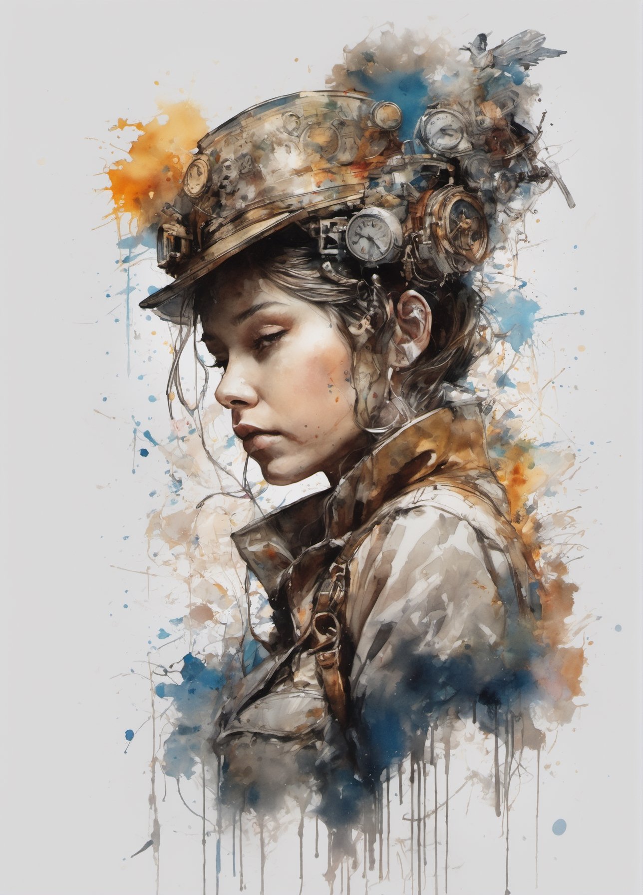 disney banksy art sticker, fantasy character, soul, digital illustration, comic book style, steampunk noir, perfect anatomy, centered, approaching perfection, dynamic, highly detailed, watercolor painting, artstation, concept art, soft, sharp focus, illustration, art by Carne Griffiths and Wadim Kashin