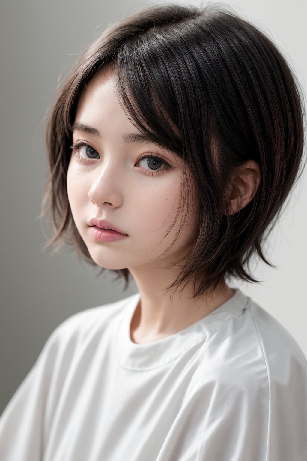 1 girl, Detailedface, portrait, short hair