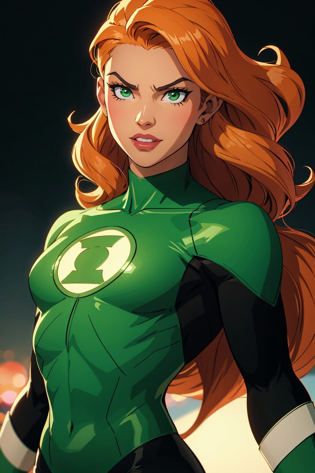1man,uniform_green lantern_DCcomics:1,hal jordan, solo, upper body,(masterpiece:1.4),(best quality:1.4),dramatic shadows,extremely_beautiful_detailed_anime_face_and_eyes,an extremely delicate and beautiful,dynamic angle, cinematic camera, dynamic pose,depth of field,chromatic aberration,backlighting,Watercolor, Ink, epic, candystyle,chibi style,cute,happy,vibrant,colorful,nature,pop,