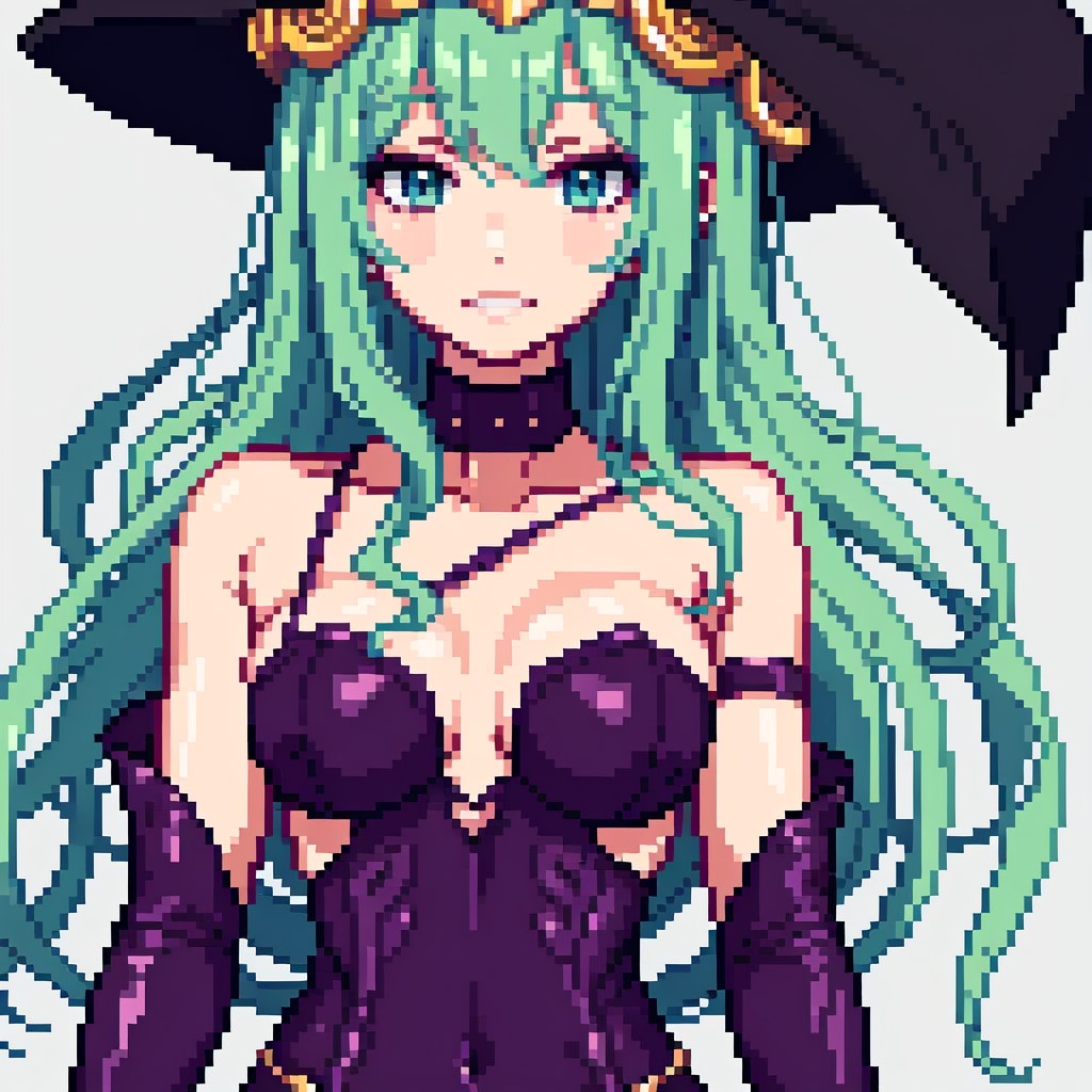 python medusa girl green hair