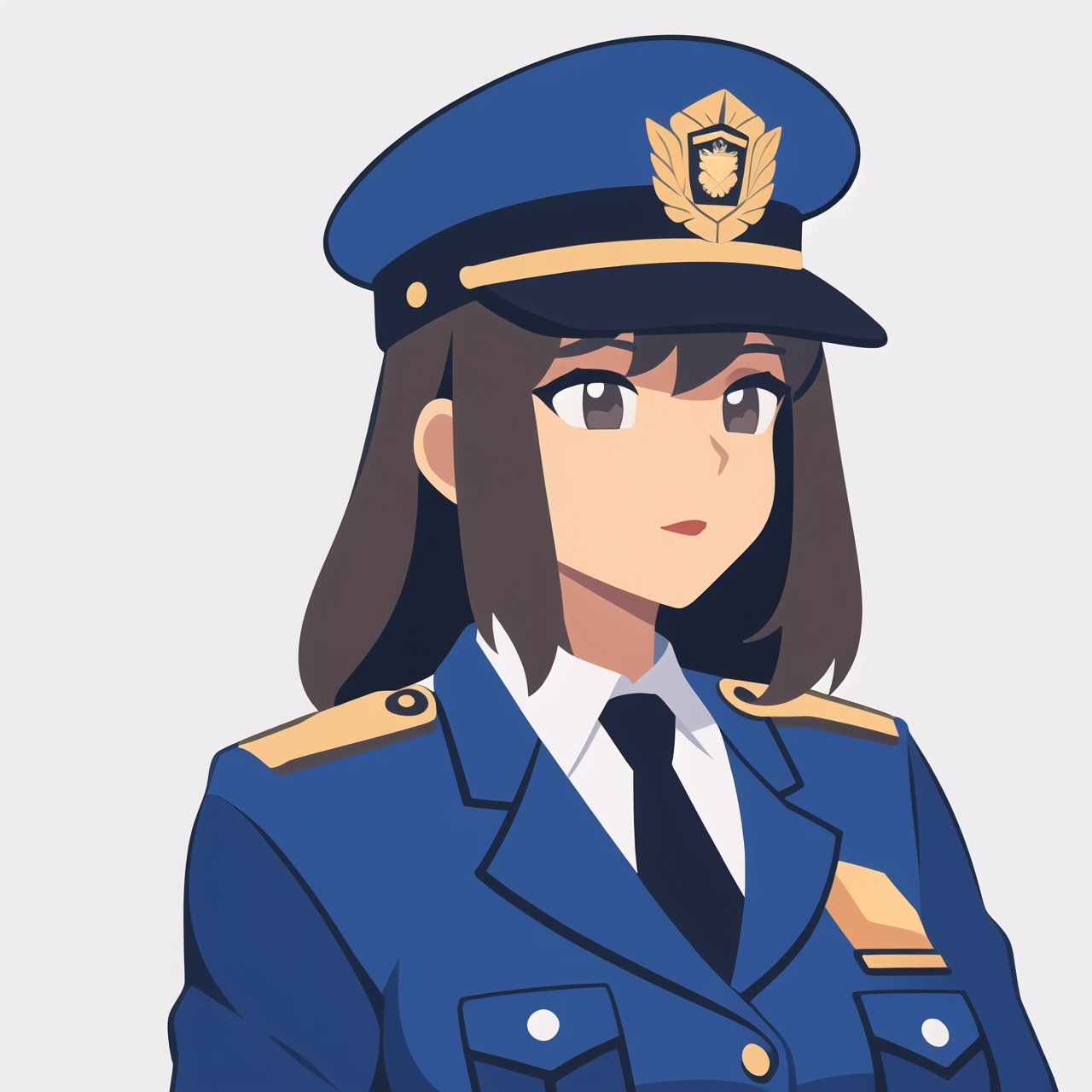 coloredic0n icon, lady officer,