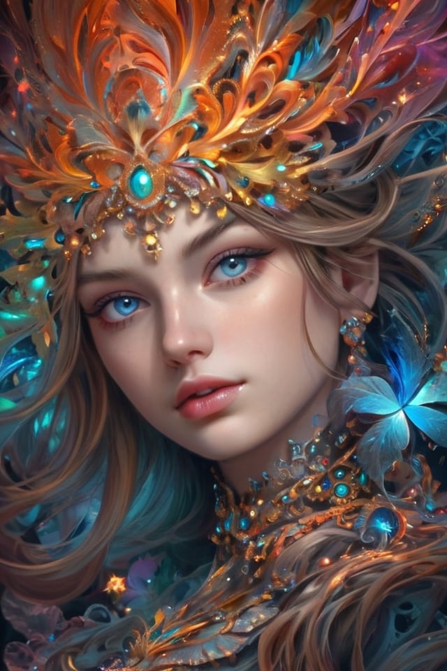 (masterpiece, top quality, best quality, official art, beautiful and aesthetic:1.2), (1girl), extreme detailed,(fractal art:1.3),colorful,highest detailed