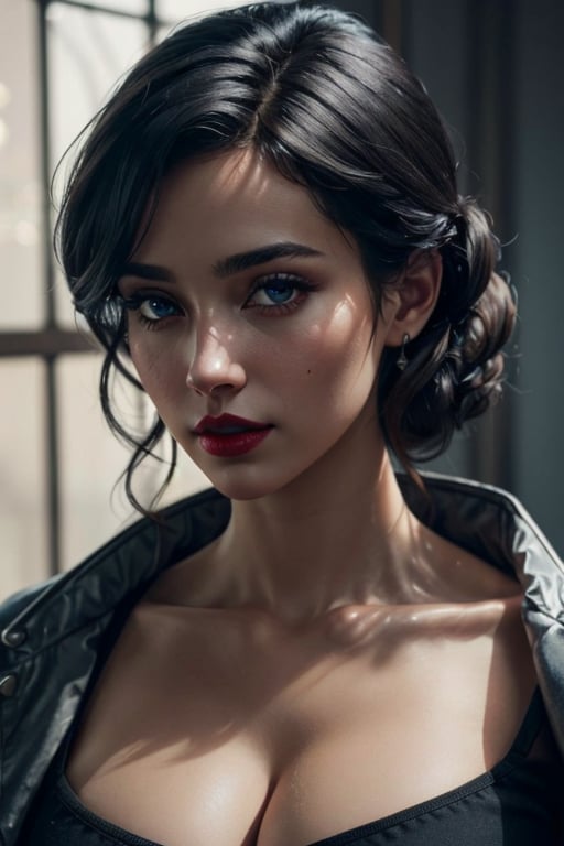 Snow White, long black hair, beautiful blue eyes, Red lipstick, perfect breasts, sagging chest, huge chest, soft natural lighting, smooth soft skin, symmetrical, natural skin texture, soft lighting, detailed face, photo realism, soft pastel colors sparkling, looking into camera, photorealistic painting, sharp focus, 8k, perfect composition, trending on artstation, award-winning photograph, unreal engine 5, cinematic smooth, intricate detail, studio photo, highly detailed. simple background.