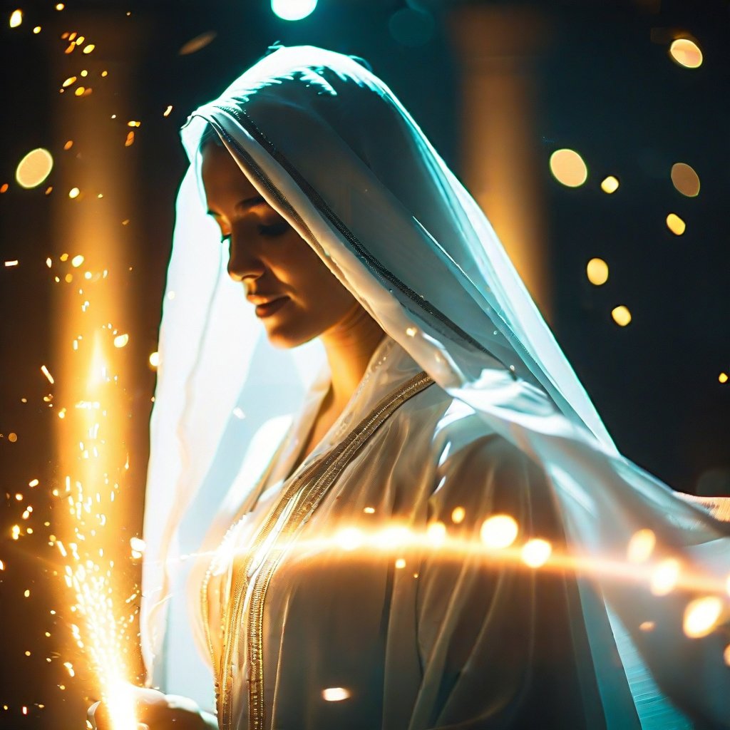 

NUN OF LIGHT, shallow depth of field, vignette, highly detailed, high budget Hollywood movie, bokeh, cinemascope, moody, epic, gorgeous, film grain, grainy