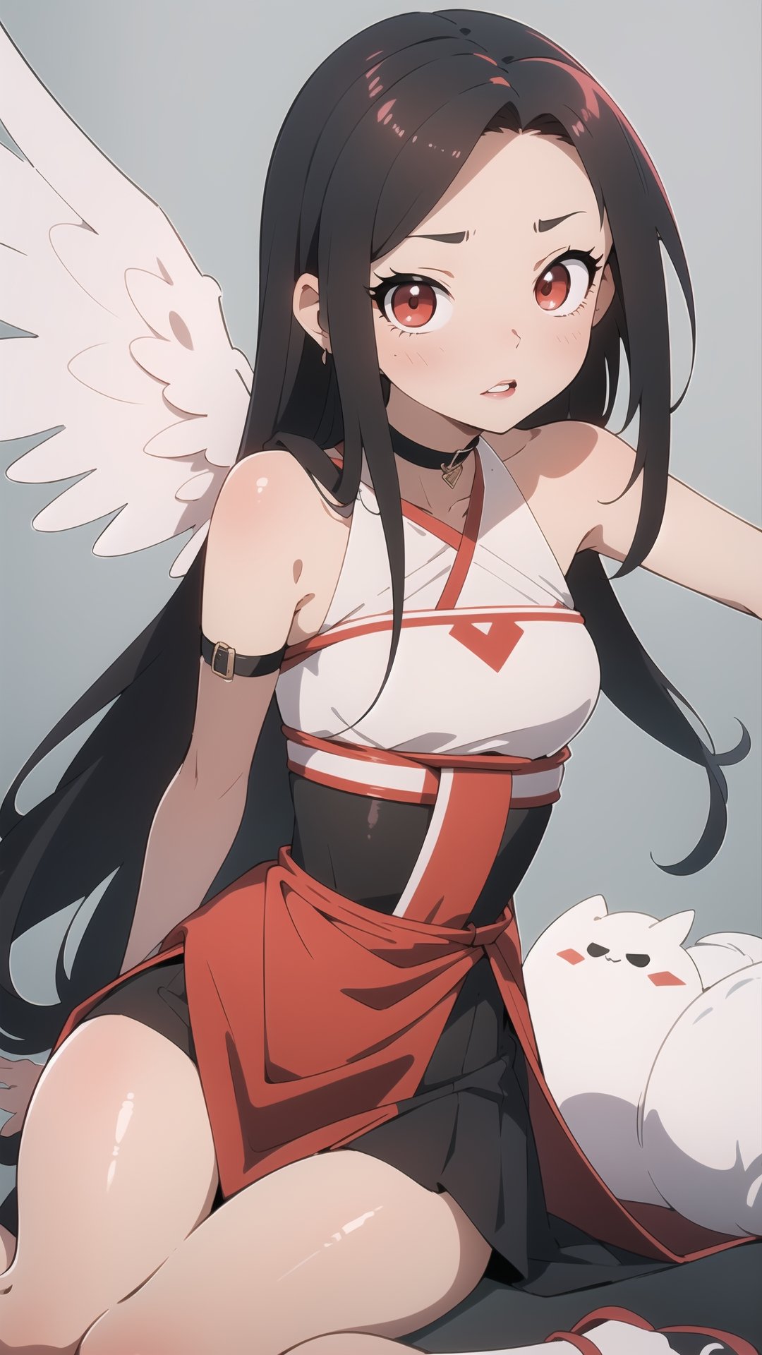 (dinamic pose), cute crimson red eyes, almond lips, choker, Angel wings


EnvyBeautyMix23,KunoTsubakiv1,EnvyBeautyMix23,asuna yuuki,long hair