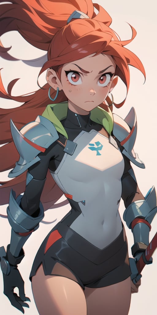 (android wallpaper), (war pose), (face of a 20 year old girl, body of a 20 year old girl), holding a sword, crimson red eyes, bob style hair, female knight, armor, flying, , miniskirt, horror style, area lighting,KunoTsubakiv1,EnvyBeautyMix23,MAWSLoisLane,frankie_wai