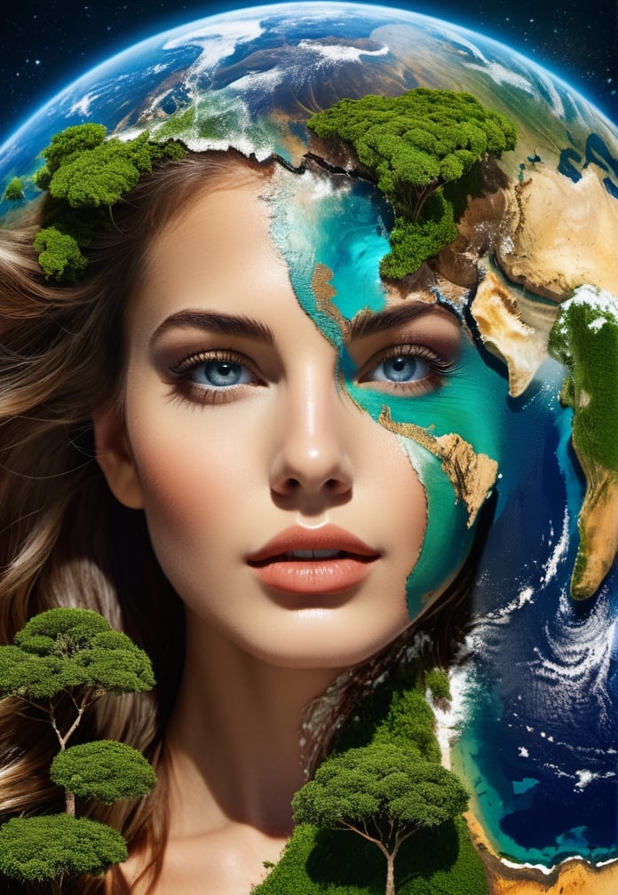 Earth Art women's, high resolution, 4k,