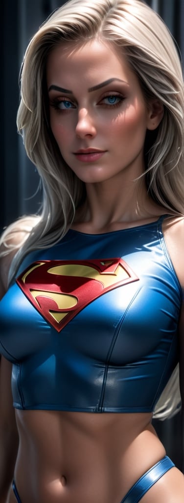 ((best quality)), ((masterpiece)), (detailed: 1.4), ..3d, an image of a beautiful cyberpunk supergirl woman, HDR wearing Superman letter S on her chest (high dynamic range), ray tracing ,NVIDIA RTX,Super-Resolution,unreal 5,Subsurface scattering, PBR texture, Post-processing, anisotropic filtering, depth of field, Maximum clarity and sharpness, multilayer textures, Albedo and Specular maps, surface shading, Accurate simulation of light-material interaction, perfectly proportions, octan render, Two-tone lighting,Wide aperture,Low ISO,White balance,thirds rule,8K GROSS,CircuitBoardAI,