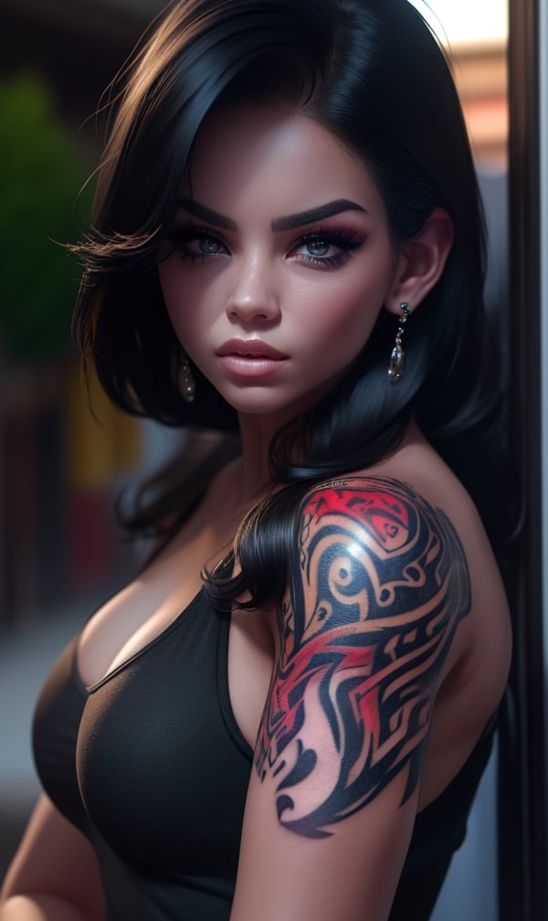 Full face tattoo, ultra realistic
