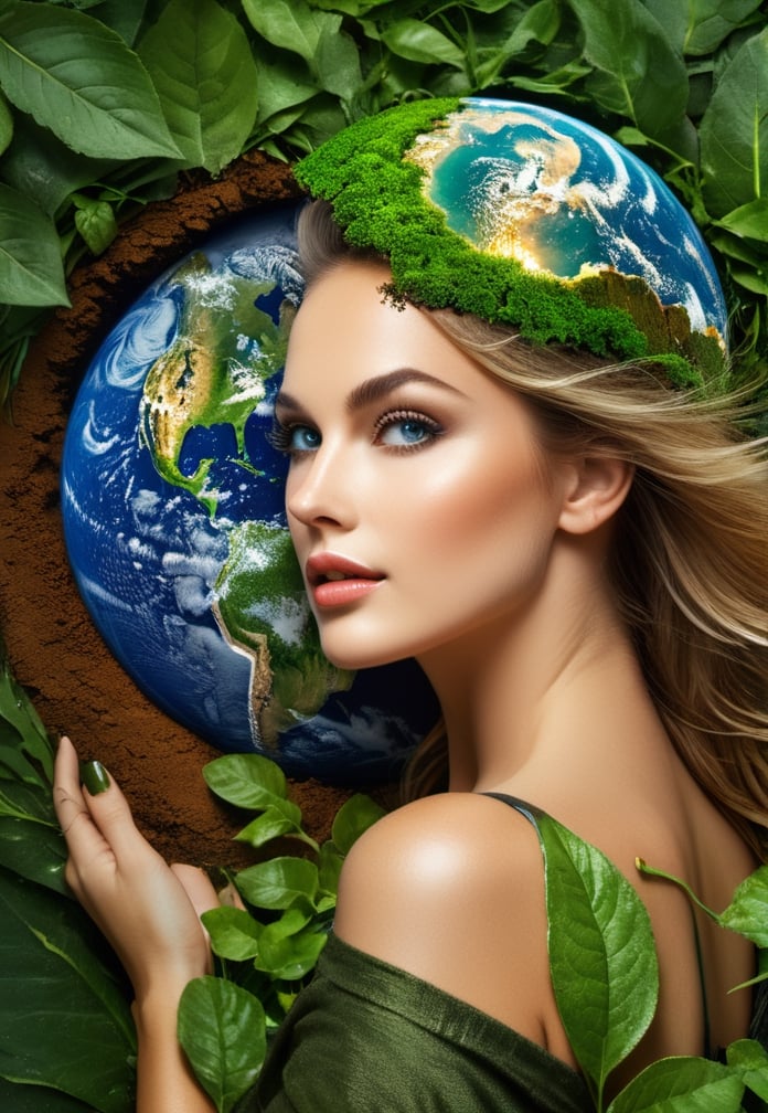 Earth Art women's, high resolution, 4k,