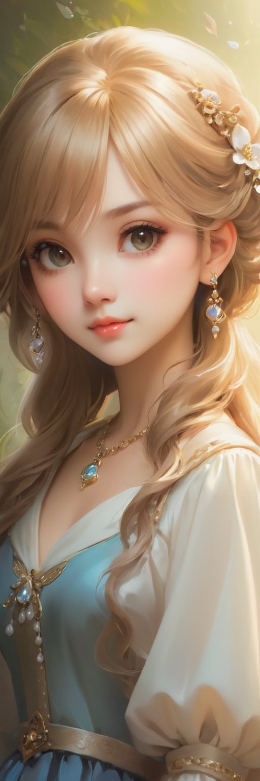 Classic Portrait Painting: Timeless elegance, realistic depiction, soft lighting, capturing character.,chibi,Magical Fantasy style