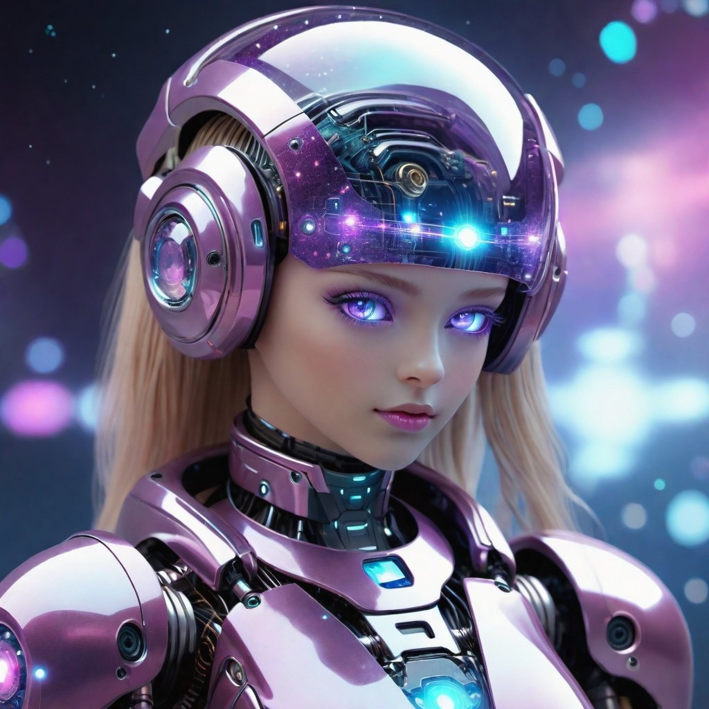 Cybernetic style with a girl - futuristic, technological, cybernetic enhancements, robotics, artificial intelligence themes.
,DonMC3l3st14l3xpl0r3rsXL