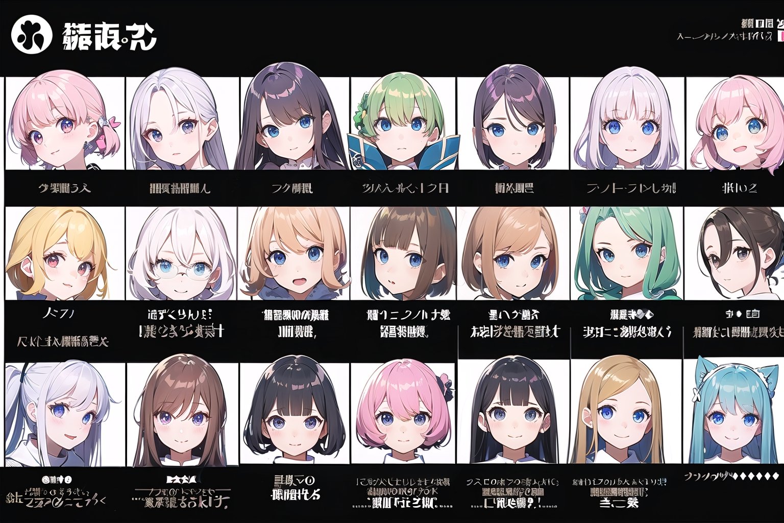 (design character sheet, girls same face in one picture , loli, upper body, youngest,same
face, different pose)
