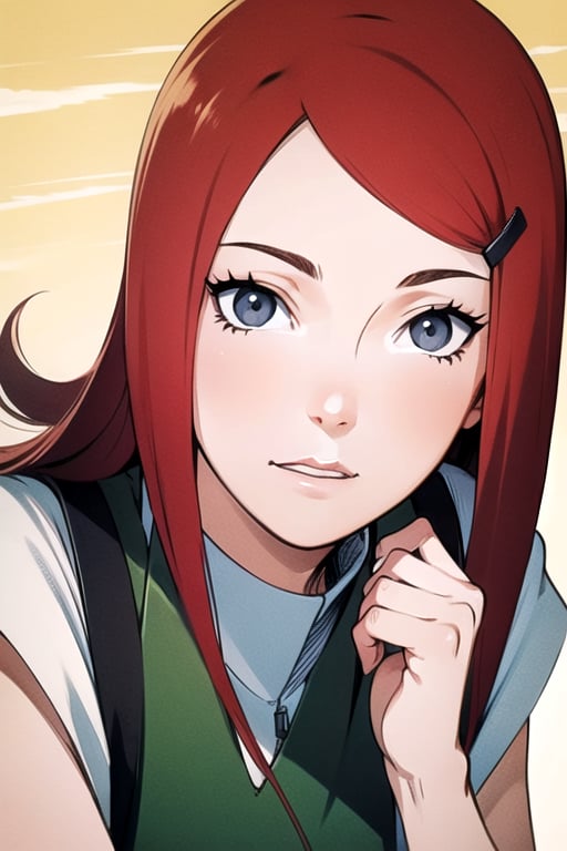 1girl, red hair, gray eyes, japanese clothes, detailed face, intrincate details, masterpiece, best quality